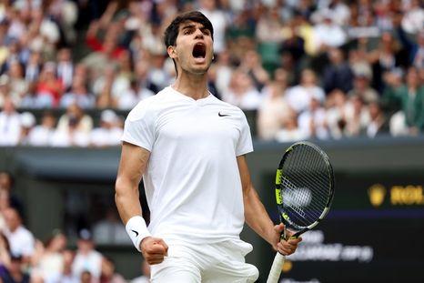 Alcaraz jugará su tercera final de Wimbledon. Foto: EFE Alcaraz jugará su tercera final de Wimbledon. Foto: EFE