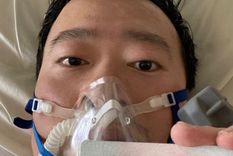 Li Wenliang publicó en las redes sociales una foto suya desde su cama en el hospital el 31 de enero. Al día siguiente fue diagnosticado con coronavirus.