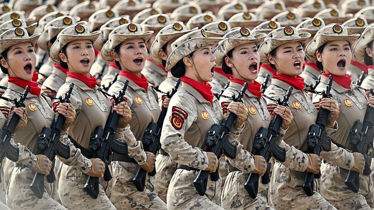 El desfile conmemoraba el 80º aniversario de la rendición de Japón en la segunda guerra Sino-Japonesa y el final de la II Guerra Mundial.