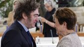 Javier Milei y Kristalina Gerogieva. Foto: Summit G7 Javier Milei y Kristalina Gerogieva. Foto: Summit G7
