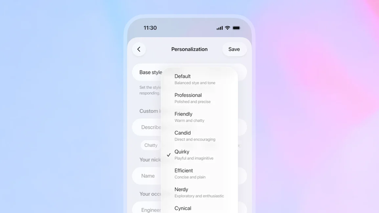 ChatGPT amplía opciones de personalización. ChatGPT amplía opciones de personalización.