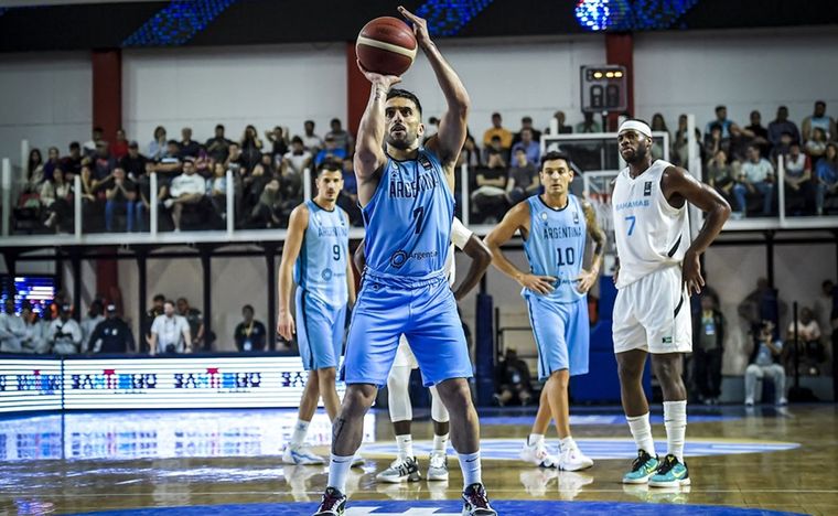 Camppazo ante Bahamas. Argentina tampoco se clasificó a los JJOO. Foto: CAB
