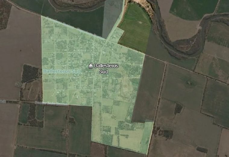 Ballesteros Sud es la localidad cordobesa en donde desapareció Lian Gael Flores Foto: NA