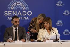 Patricia Bullrich y Juliana Di Tullio en el debate por la reforma laboral en el Senado.