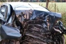 El auto quedó destruido