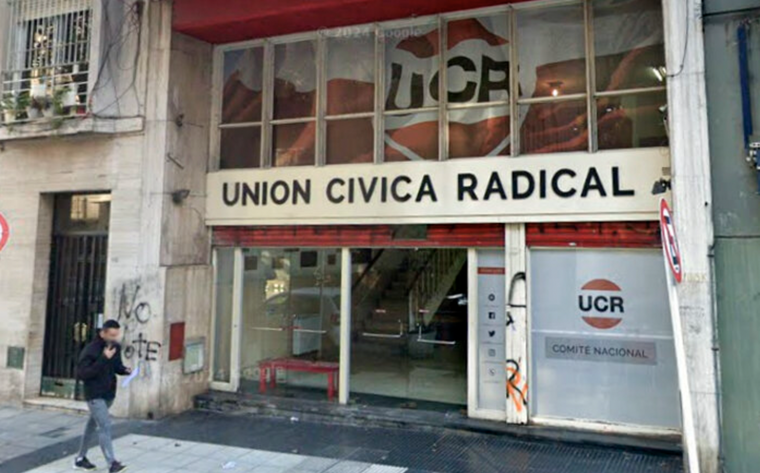 El Comité Nacional de la UCR que fue vandalizado por segunda vez en un mes. Foto: Captura