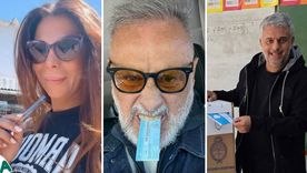 Los famosos votando este domingo. /Redes sociales Los famosos votando este domingo. /Redes sociales