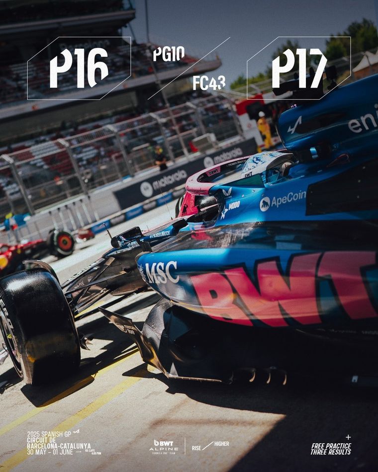 Colapinto se acercó a Gasly en la FP3 Colapinto se acercó a Gasly en la FP3