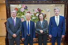 La misión argentina en China encabezada por la canciller Diana Mondino Foto: Noticias Argentinas