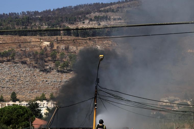 Los cohetes hicieron saltar las alarmas en Kiryat Shmona. Foto: EFE
