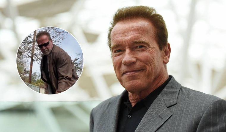 Arnold Schwarzenegger se puso a reparar las calles de su barrio en California.