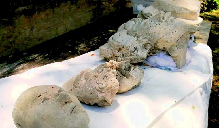 máscaras arqueología México Algunas de las máscaras encontradas en México. Foto: Inah.