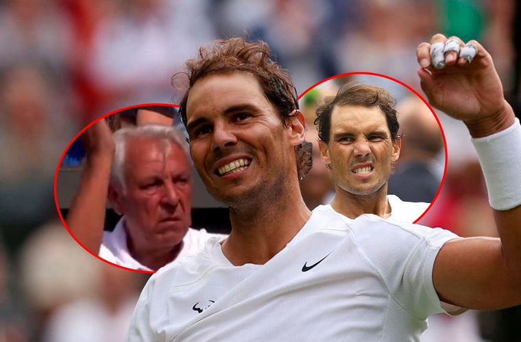 Nadal se sobrepuso a los dolores de abdomen y ganó un partido épico en Wimbledon.