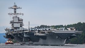 El USS Gerald R. Ford en Noruega en 2023. El USS Gerald R. Ford en Noruega en 2023.