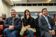 Los radicales Diego Costarelli, Natacha Eisenchlas y Andrés Lombardi Foto: Twitter @petilombardi Los radicales Diego Costarelli, Natacha Eisenchlas y Andrés Lombardi Foto: Twitter @petilombardi