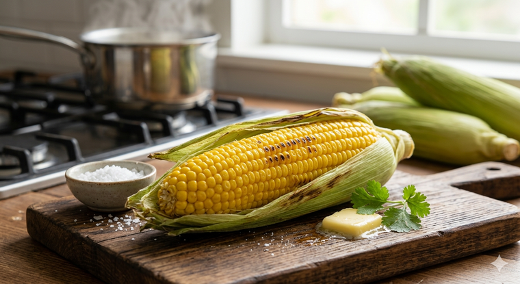 La forma correcta de cocinar el choclo. Fuente: IA Gemini.