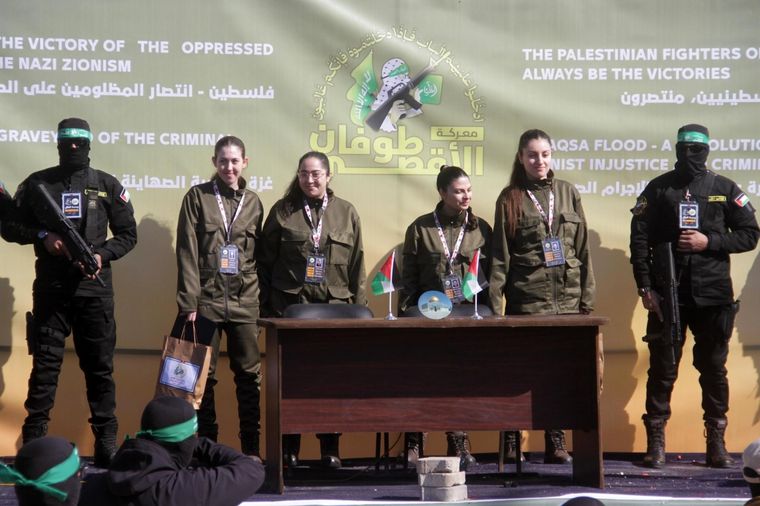 Las soldados israelíes liberadas hoy Foto: EFE