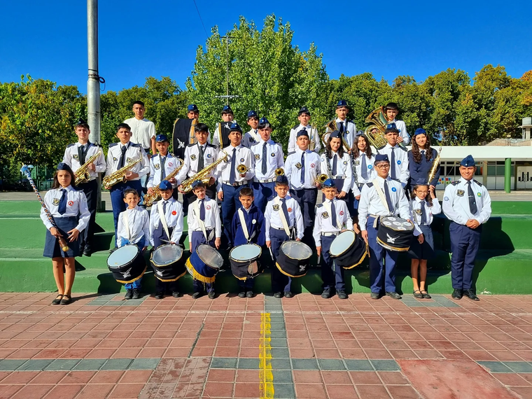 La banda de música Raúl Larrañaga.