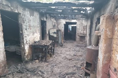 La vivienda sufrió una destrucción total por el siniestro Foto: Ministerio de Seguridad de Mendoza