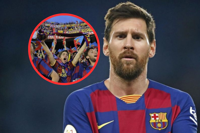 Tremenda ovación del público del Barcelona a Messi