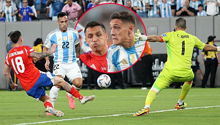 Lautaro Martínez marcó el gol con el que Argentina le ganó a Chile en la Copa América 2024. Foto: NA