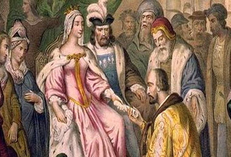 El navegante estaba obsesionado por la reina española. Foto: pintura.aut.org