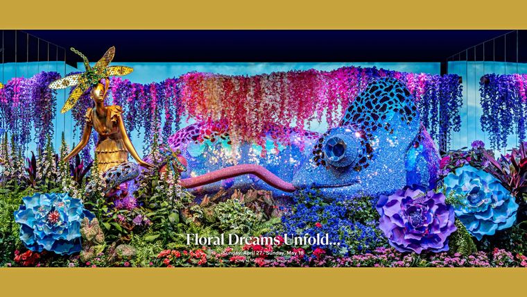 Flower Show: vidriera para la famosa tienda Macy's. New York (2025). Flower Show: vidriera para la famosa tienda Macy's. New York (2025).