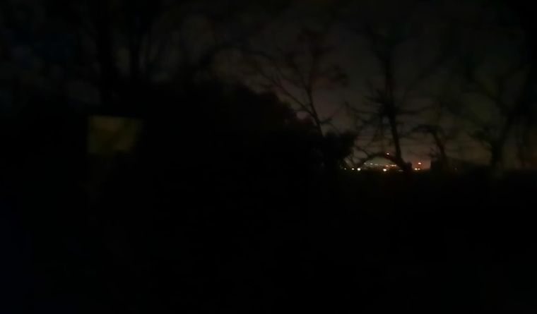 El corte afectó gran parte de Dorrego y duró varios minutos Foto: Gentileza