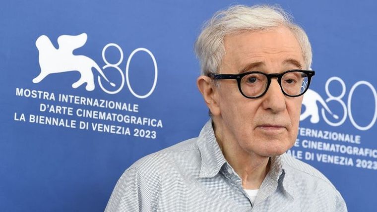 Woody Allen presentó su última película, Coup de Chance, en Venecia. Foto: GETTY IMAGES
