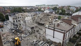 Así quedó un área residencial de Kiev tras el ataque con drones de Rusia