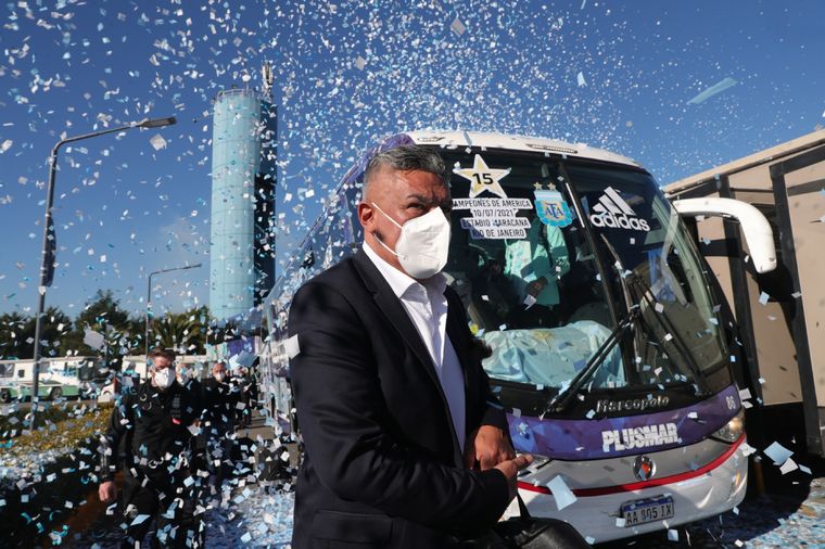 Tapia se mostró feliz por el título continental Foto: AFA