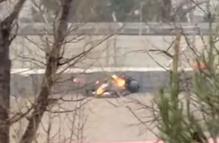 El piloto francés de Red Bull sufrió un accidente en la última hora de actividad.