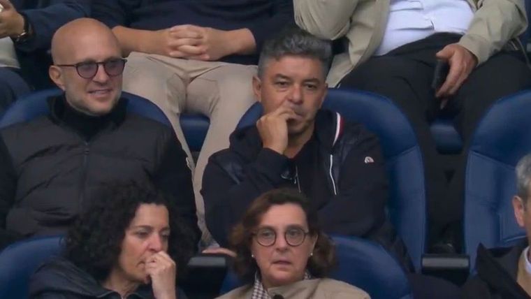 Marcelo Gallardo, presente en un inesperado partido del fútbol de Europa.