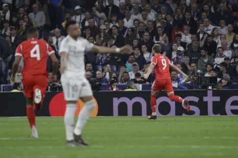 Harry Kane celebra el segundo gol del equipo alemán. Harry Kane celebra el segundo gol del equipo alemán.