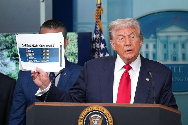 Trump comparó la tasa de homicidios de Washington DC con la de otras capitales del mundo con porcentajes menores, como Lima, Ciudad de México, Bogotá, La Habana o Nairobi.