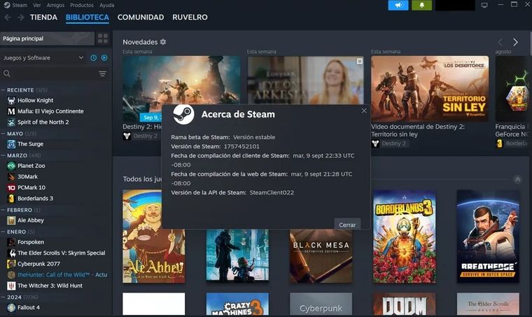 Si ya tenés Steam instalado, no es necesario hacer nada: la actualización se descarga automáticamente y se instala al reiniciar el cliente.