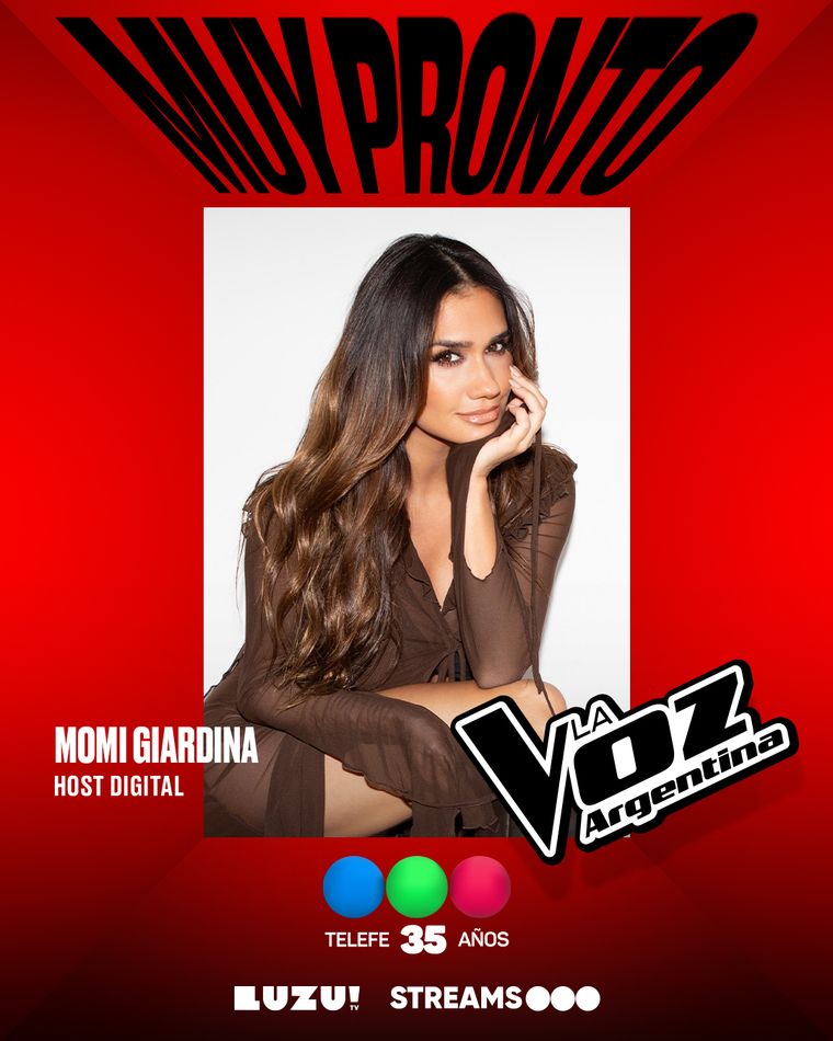 Momi Giardina estará en La Voz. Momi Giardina estará en La Voz.