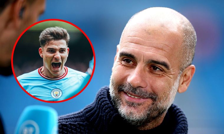 Pep Guardiola habló del presente de Julián, que brilla en Atlético de Madrid. Foto: Archivo