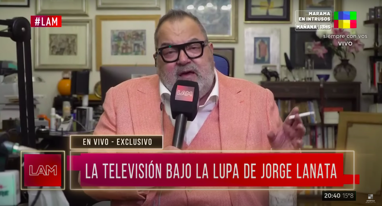 Jorge Lanata durante su charla en LAM. Foto: Imagen de América TV
