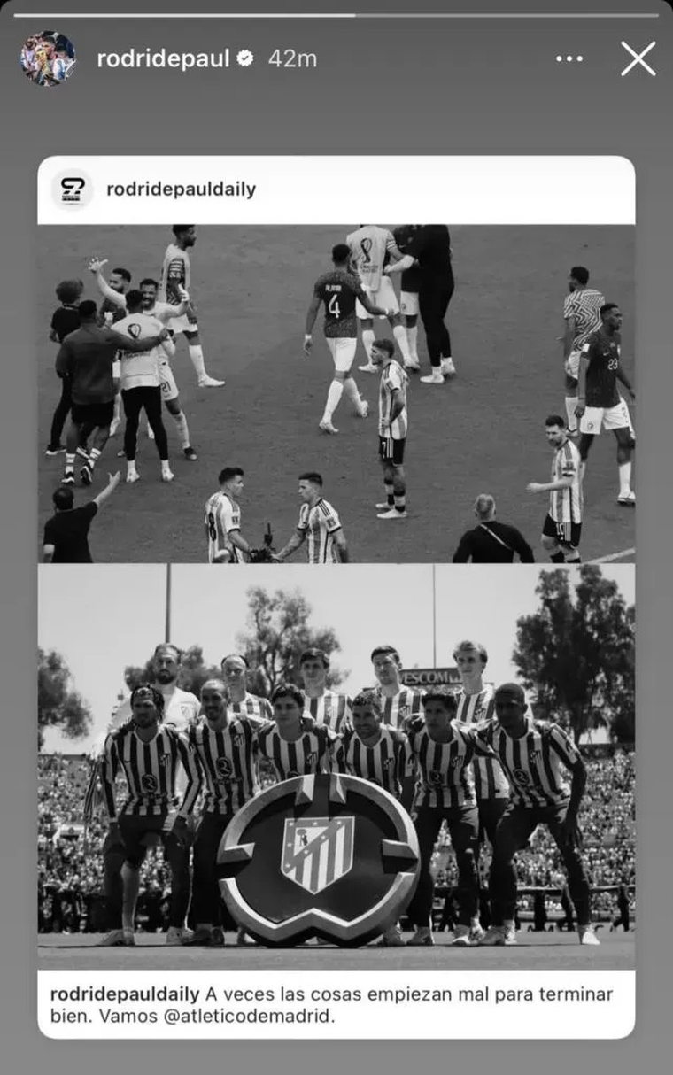 El posteo llamativo de Rodrigo De Paul tras perder ante el PSG. Foto: @rodridepaul El posteo llamativo de Rodrigo De Paul tras perder ante el PSG. Foto: @rodridepaul
