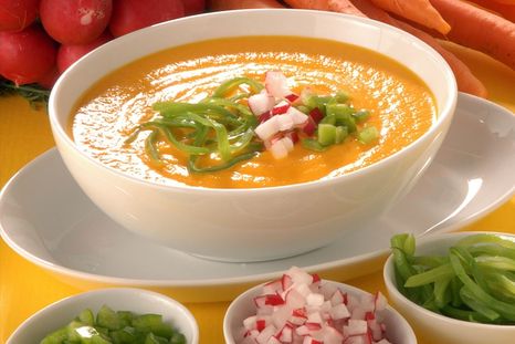 Sopa cremosa de zanahoria y jengibre.