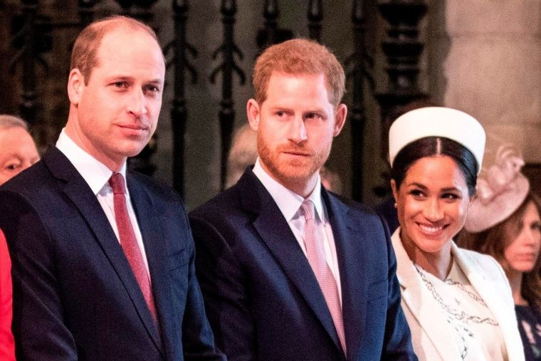 William, Harry y Meghan Markle Foto: The Irish Sun