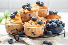 Muffins de arándanos: un bocado dulce y nutritivo Foto: Shutterstock