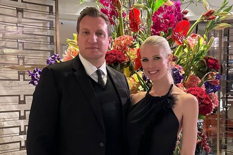 Maxi López junto a su esposa, Daniela Christiansson. &nbsp;