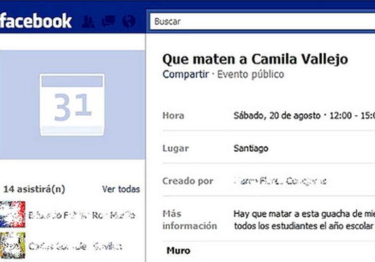 Lapidario. No había sutilezas en la página que crearon contra Camila Vallejo.