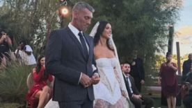 Sergio Goycochea, orgulloso, acompañó a su hija Paloma en el día de su boda. / Captura Instagram @paligoycochea