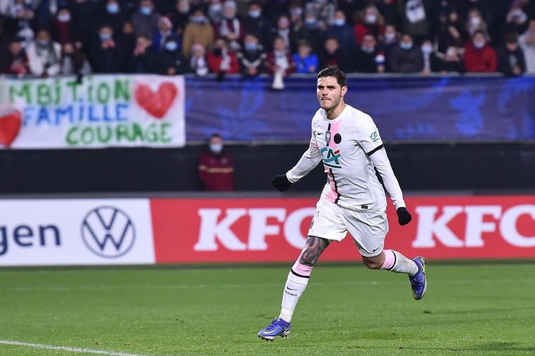 Mauro festeja su gol. Foto: @PSG_espanol