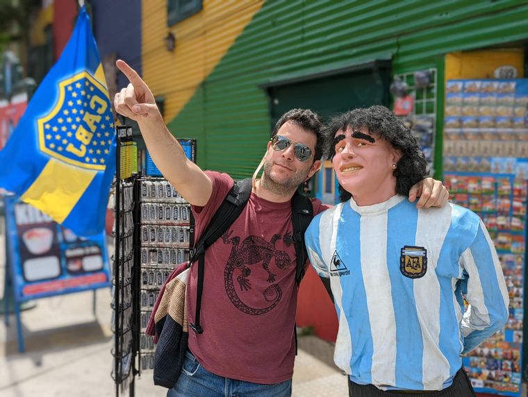 Javi López en La Boca.