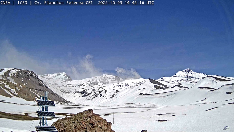 El volcán Planchón Peteroa está en alerta amarilla.