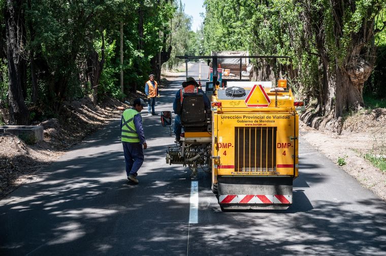 El trabajo en las calles que se vinculan con la Ruta 82 Foto: Gobierno